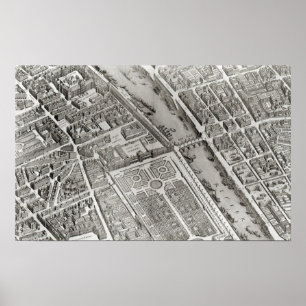 Póster Plan de París, conocido como el "Plan de Turgot"