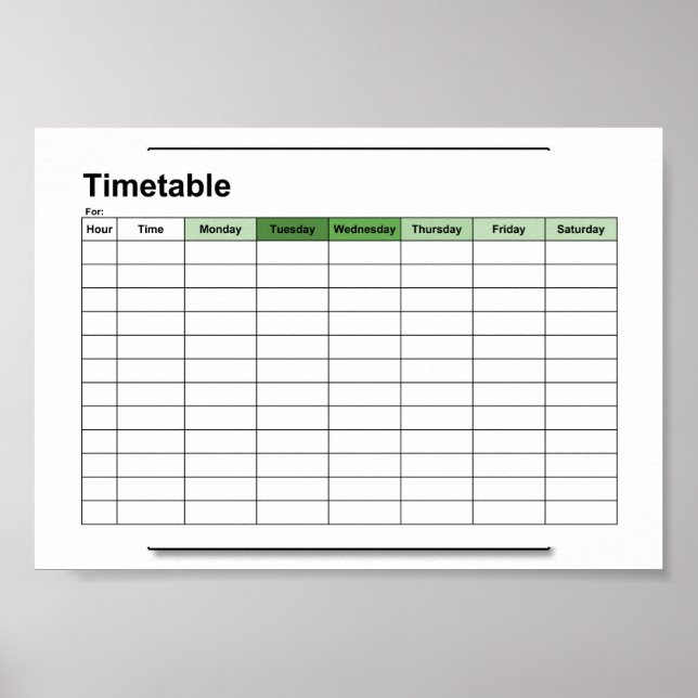 Póster plan de retraso, calendario, calendario, poster, i (Frente)