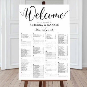 Póster Plan de tabla Boda de la tabla de la tabla de asie