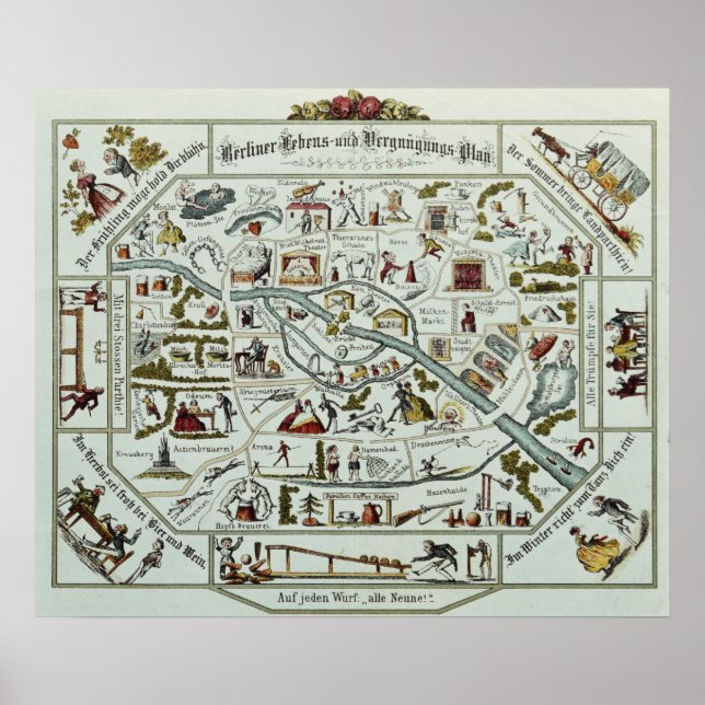 Póster Plan de vida y diversión de Berlín (Frente)