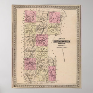 Póster Plan del condado de Bennington, Vermont