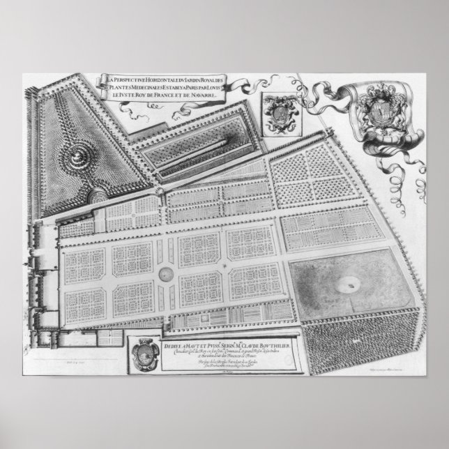 Póster Plan del Jardín Real (Frente)