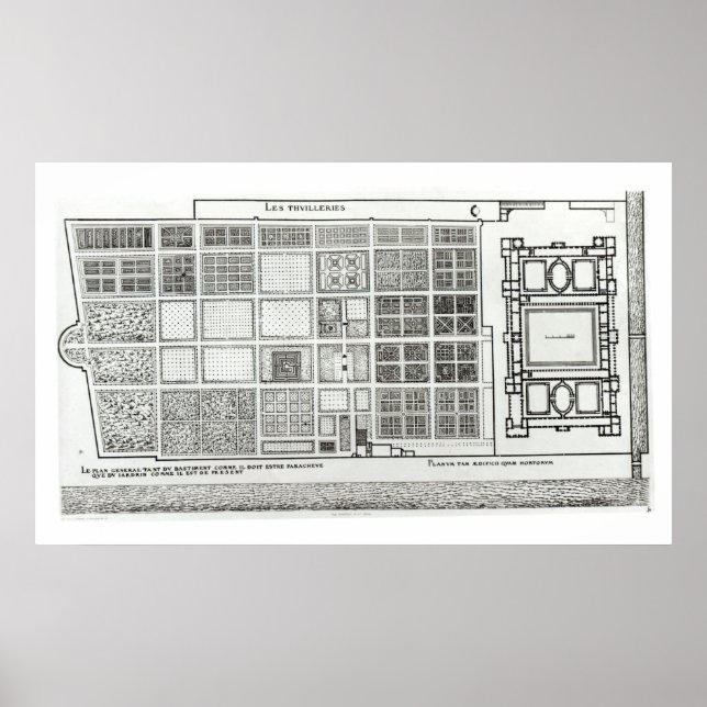 Póster Plan del Palacio y del Jardín (Frente)