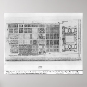 Póster Plan del palacio y del jardín del Tuileries