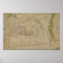 Plan del sistema de suministro de agua en Görlitz,