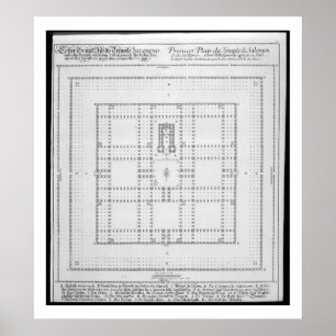 Póster Plan del templo de Solomon, Jerusalén, del 'En