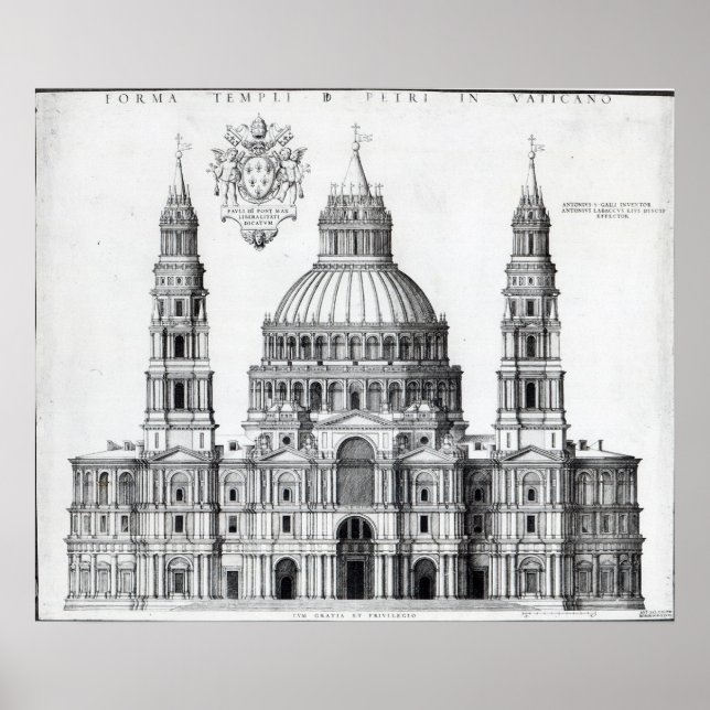 Póster Plan for St. Peter's, Rome, 1539 (Frente)