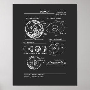 Póster Plan Lunar: Fases de la Luna