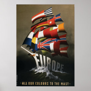 Póster plan Marshall favorable del poster 17x24, 1947