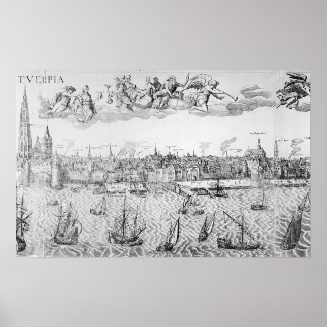 Póster Plan Municipal de Amberes, 1549 (Frente)