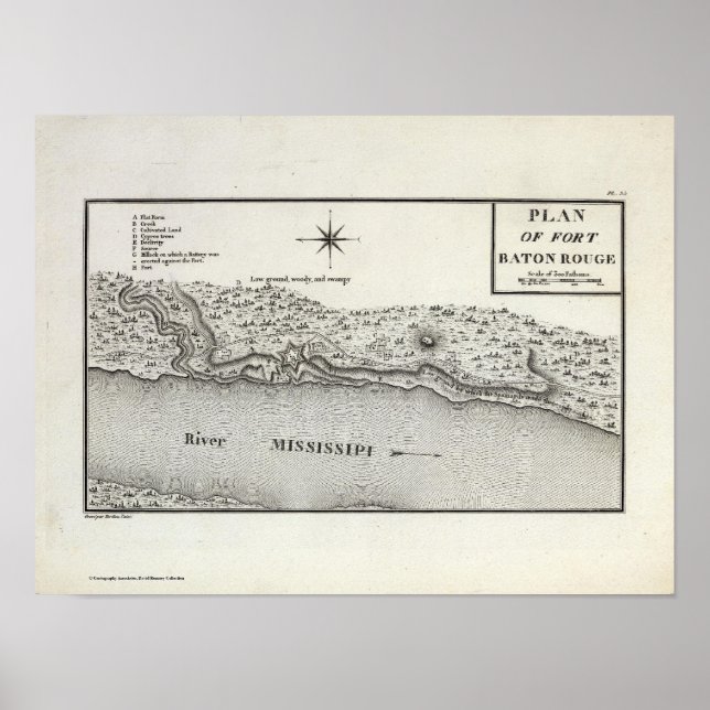 Póster Plan Of Fort Baton Rouge (Frente)