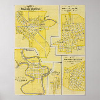 Póster Plan of North Vernon, Jennings Co with Vernon