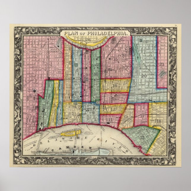 Póster Plan Of Philadelphia (Frente)