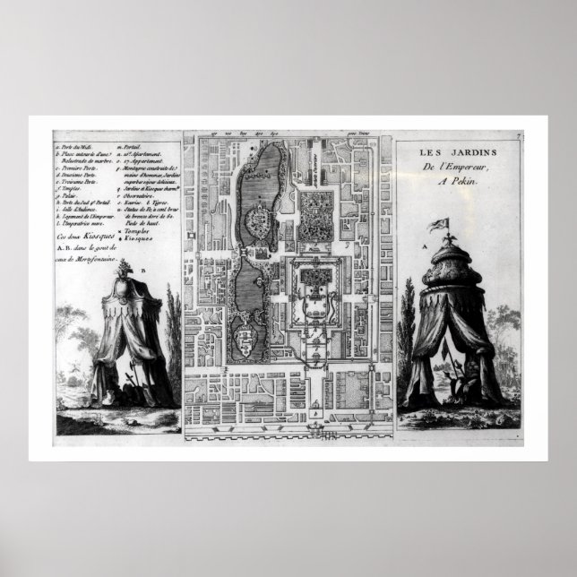 Póster Plan of the Gardens of the Emperor of Peking, from (Frente)