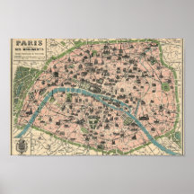 Plan Paris et ses monumentos