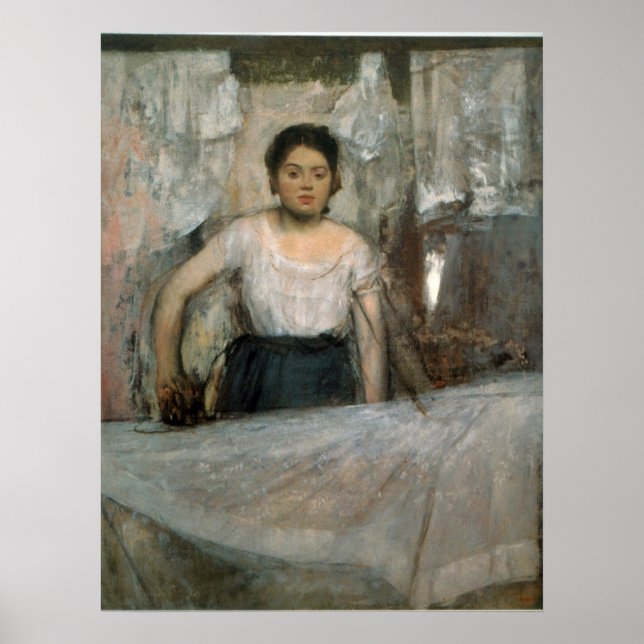Póster Planchado femenino por Edgar Degas (Frente)