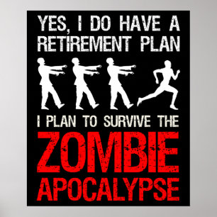 Póster Planeo Sobrevivir Al Apocalipsis Zombie