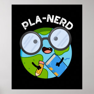 Póster Planerd Chistes Divertidos del Planeta con Fondo O