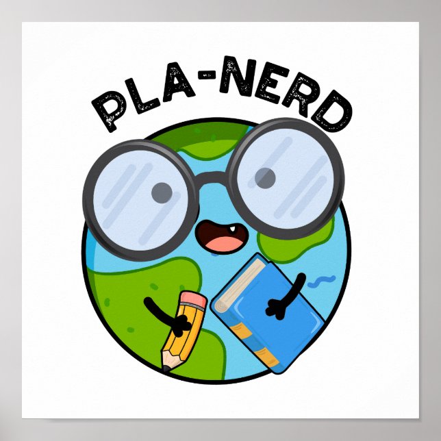 Póster Planerd Funny Planet Puns (Frente)