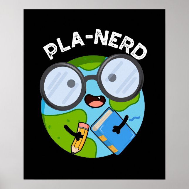 Póster Planerny Funny Planet Puns Dark BG (Frente)