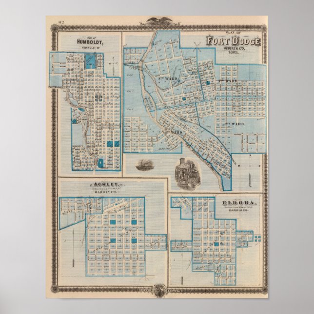 Póster Planes de Fort Dodge, Humboldt (Frente)