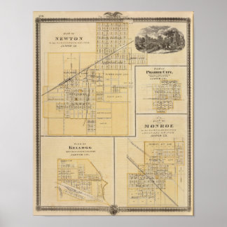 Póster Planes de Newton, Ciudad de Prairie