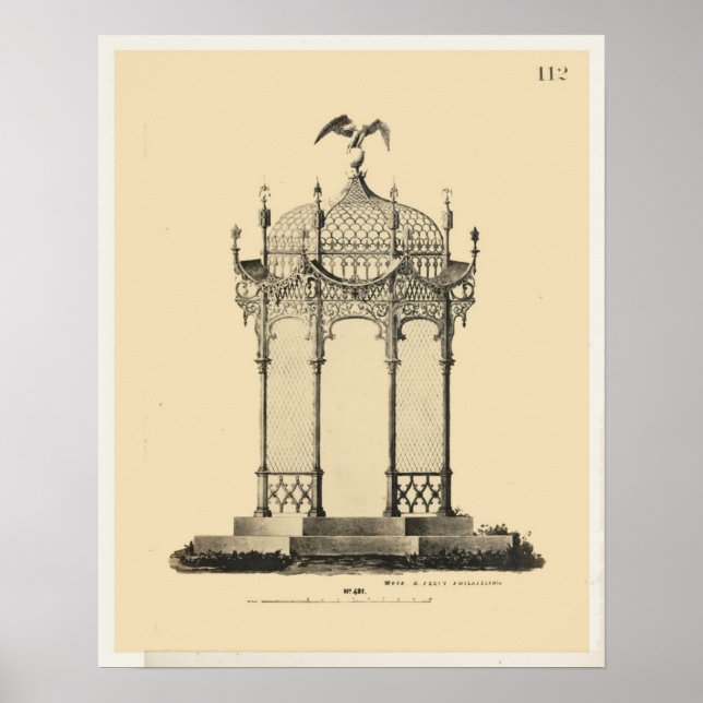 Póster Planes Gazebo de arquitectura de época (Frente)