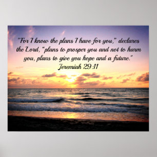 PÓSTER PLANES PARA UNA ESPERANZA Y UN FUTURO JEREMIAH 29: