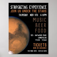 Planet Mars, anuncio de evento Planetario