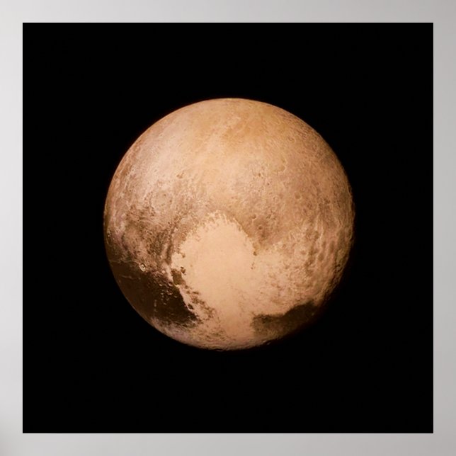 Póster PLANET PLUTO - ¡TIENE CORAZÓN! (Sistema solar) ~ (Frente)