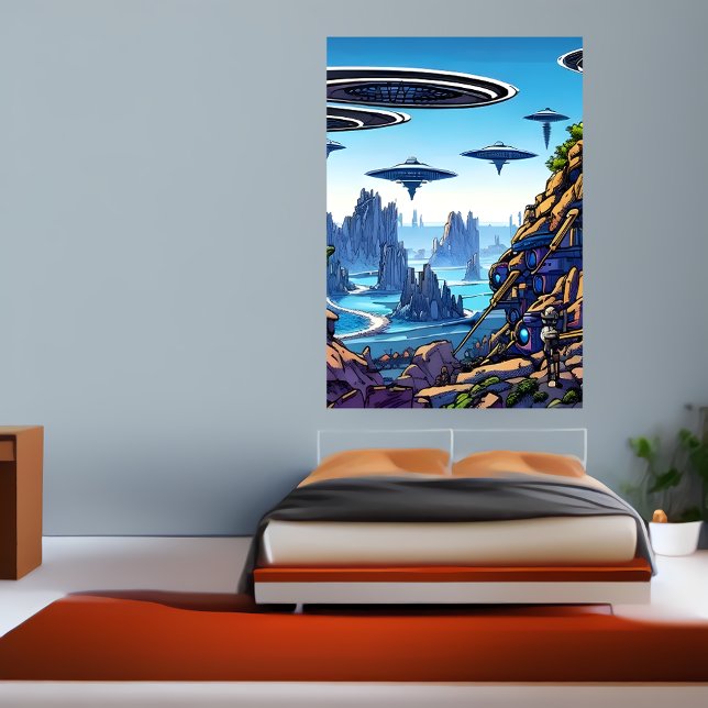 Póster Planeta alienígena, máquina voladora alienígena |  (Subido por el creador)