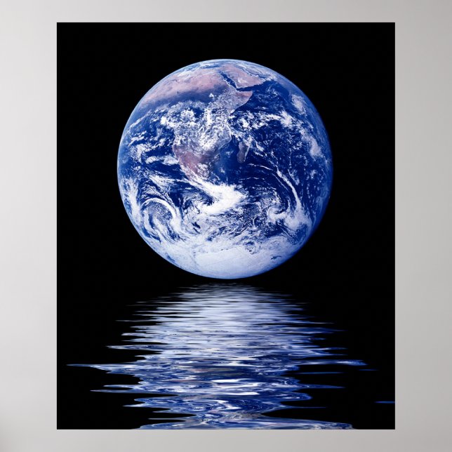 Póster Planeta azul del agua (Frente)