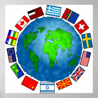 Póster Planeta de bandera