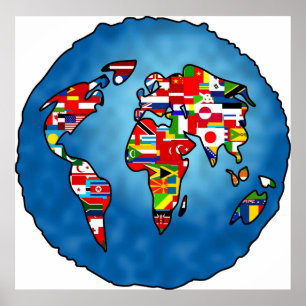 Póster Planeta de bandera