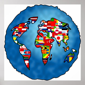 Póster Planeta de bandera