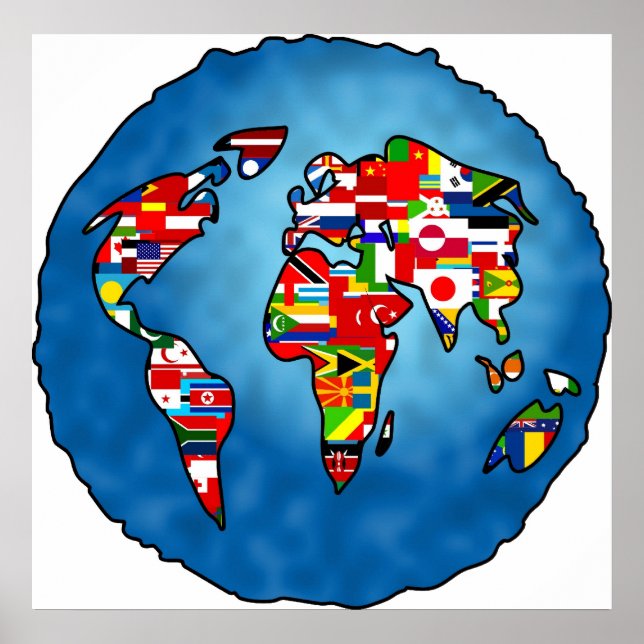 Póster Planeta de bandera (Frente)