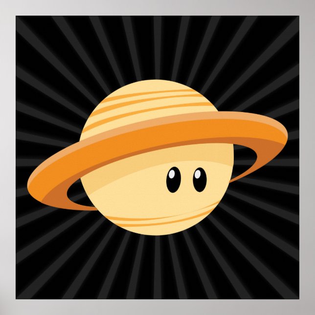 Póster Planeta de Saturno lindo (Frente)