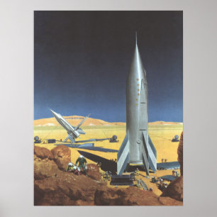 Póster Planeta del desierto de la ciencia ficción del