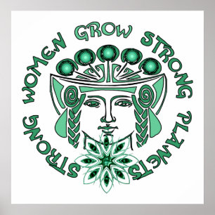 Póster Planeta fuerte de las mujeres fuertes