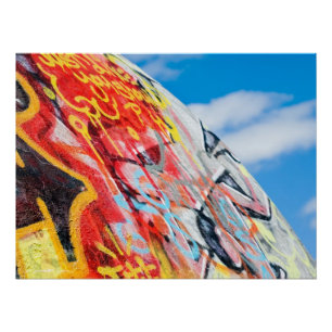 Póster planeta graffiti