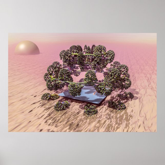 Póster Planeta Mars. Amanecer. (Frente)