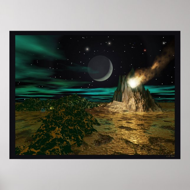 Póster Planeta Mundo Volcán (Frente)