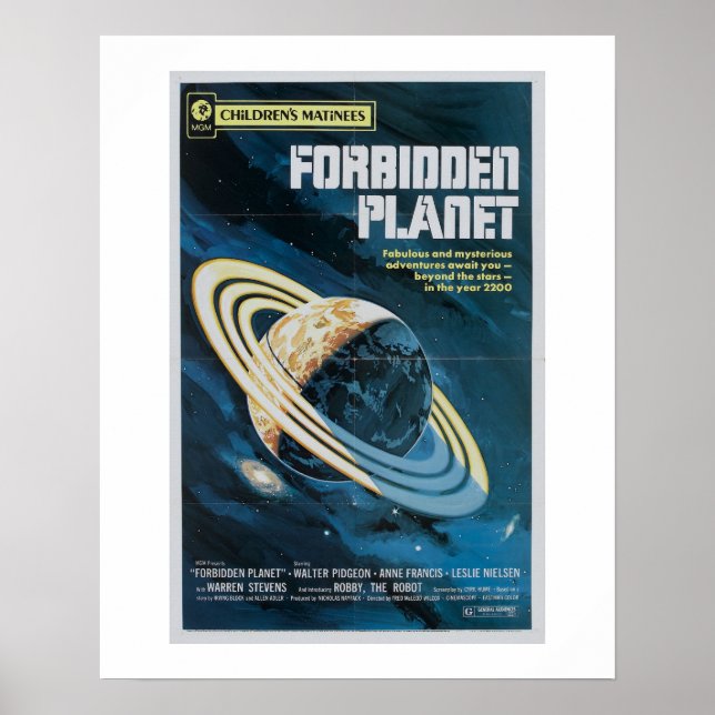 Póster Planeta prohibido (Frente)