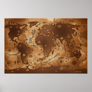 Póster Planeta Tierra - Invertido (Sin texto)