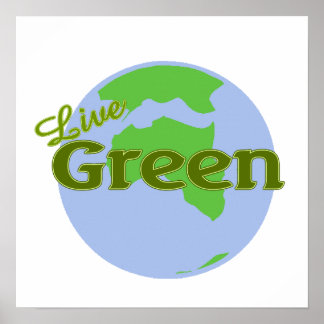 Póster planeta verde vivo