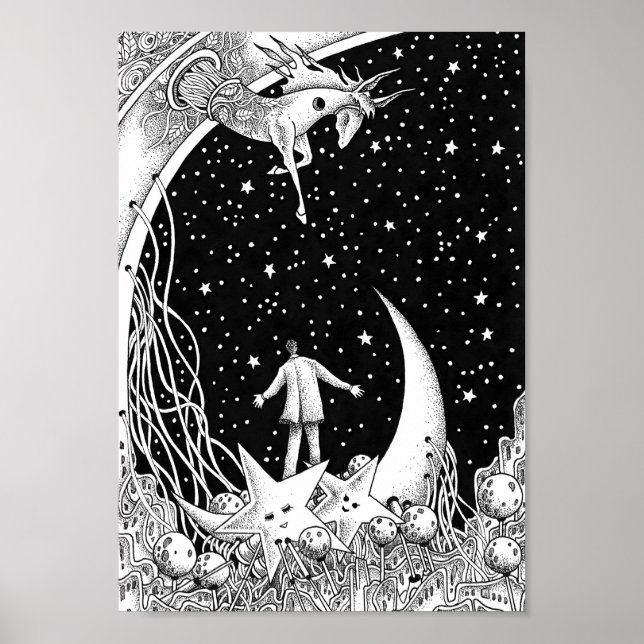 Póster Planetario brillando en el cielo (Frente)