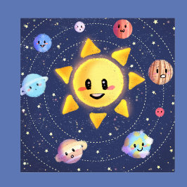 Póster Planetas de galaxia del sistema solar