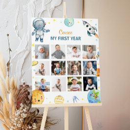 Póster Planetas del espacio exterior Rótulo de foto de cu