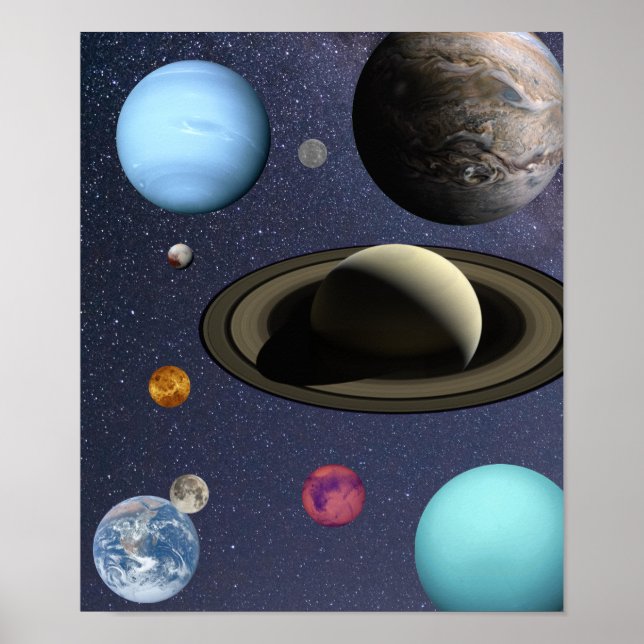 Póster Planetas del sistema solar (Frente)