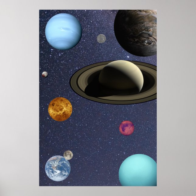Póster Planetas del sistema solar (Frente)